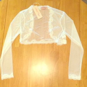 NWT- Long Sleeve Sheer Shrug